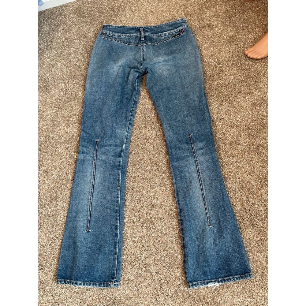 Vintage Y2K GUESS Jeans low rise square front pockets SZ 28" straight leg - Picture 5 of 9